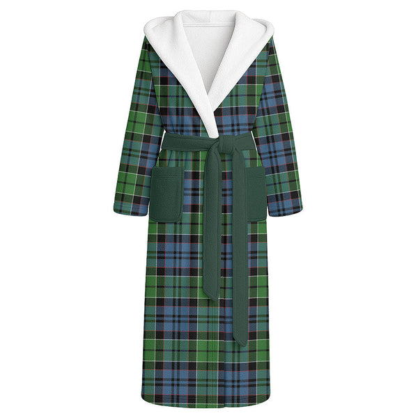 MacIsaac Modern Clan Badge Tartan Flannel Hooded Bathrobe
