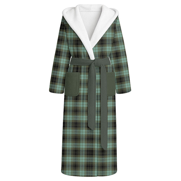 MacIver Ancient Clan Badge Tartan Flannel Hooded Bathrobe