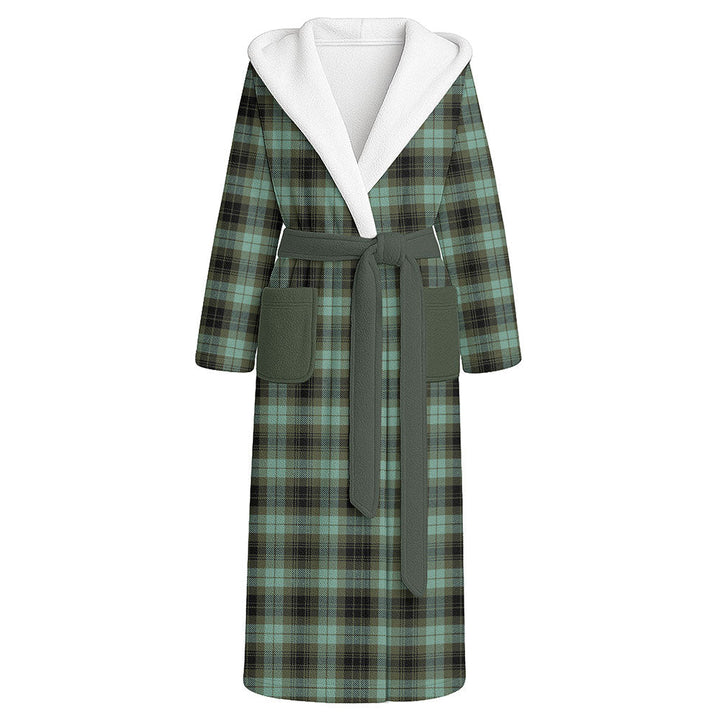 MacIver Ancient Clan Badge Tartan Flannel Hooded Bathrobe