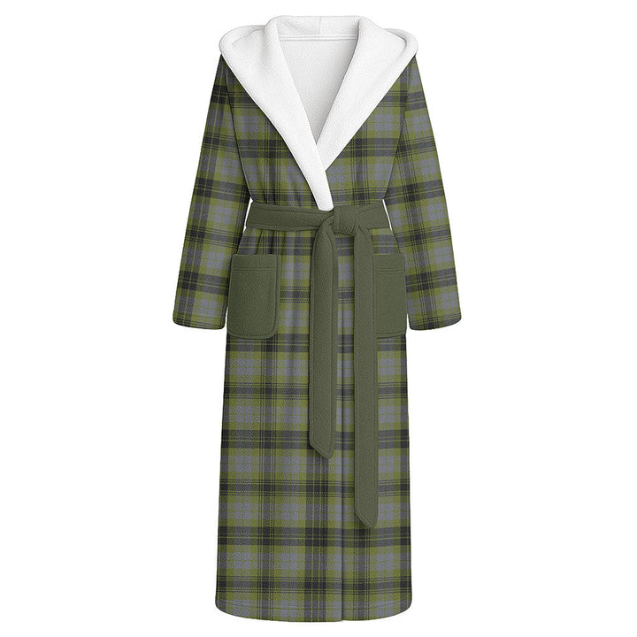 MacIver Modern Clan Badge Tartan Flannel Hooded Bathrobe