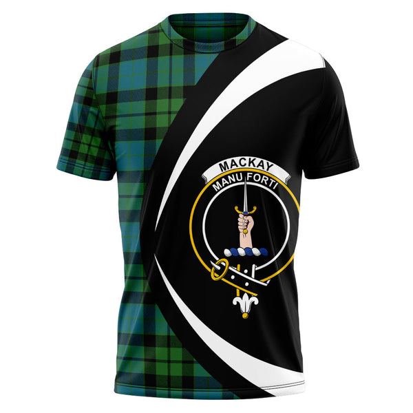 MacKay Ancient Clan Badge Tartan T-Shirt Circle Style Personalized