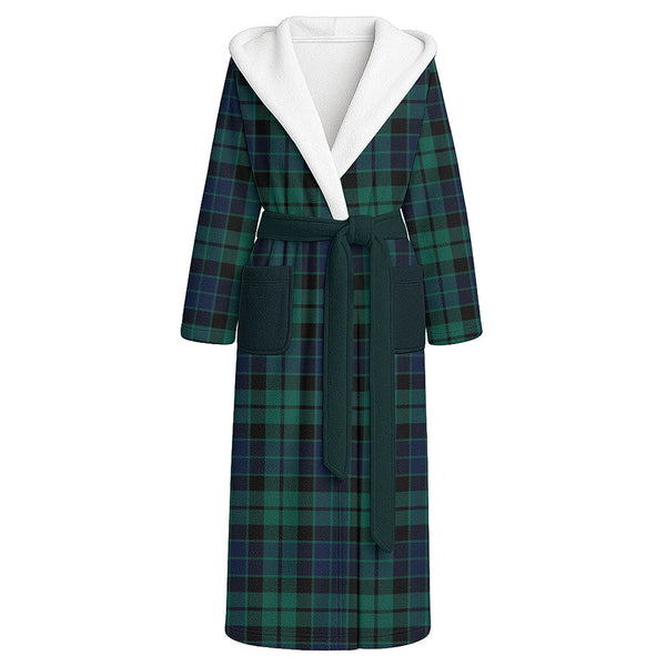 MacKay Modern Clan Badge Tartan Flannel Hooded Bathrobe