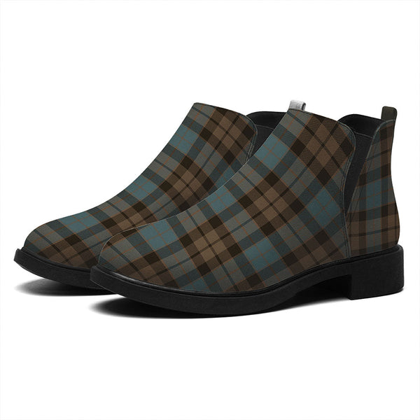 MacKay Weathered Tartan Flat Ankle Boots