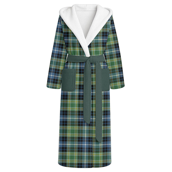 MacKellar Ancient Clan Badge Tartan Flannel Hooded Bathrobe