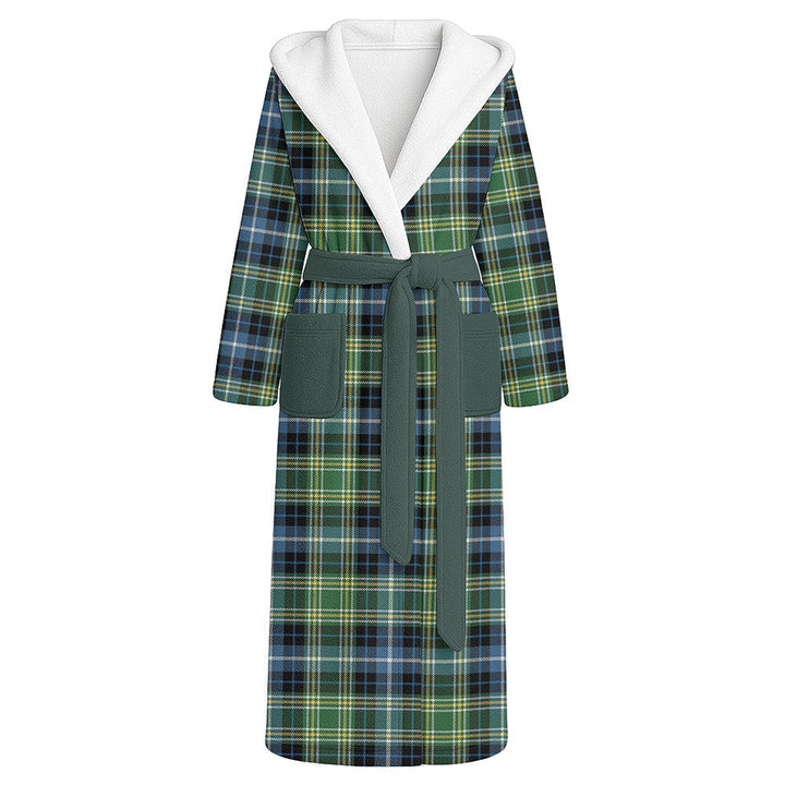 MacKellar Ancient Clan Badge Tartan Flannel Hooded Bathrobe