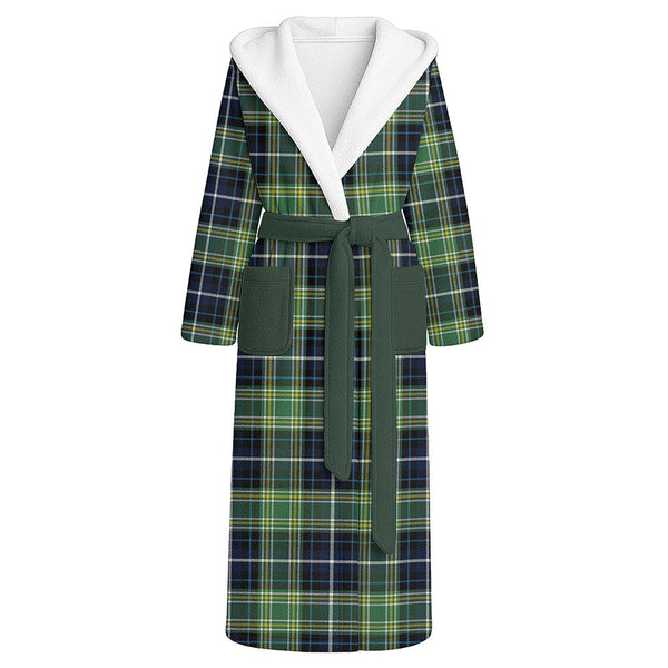 MacKellar Modern Clan Badge Tartan Flannel Hooded Bathrobe