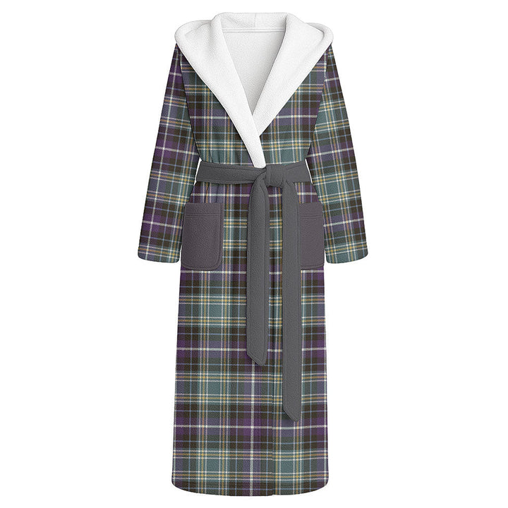 MacKellar Weathered Clan Badge Tartan Flannel Hooded Bathrobe