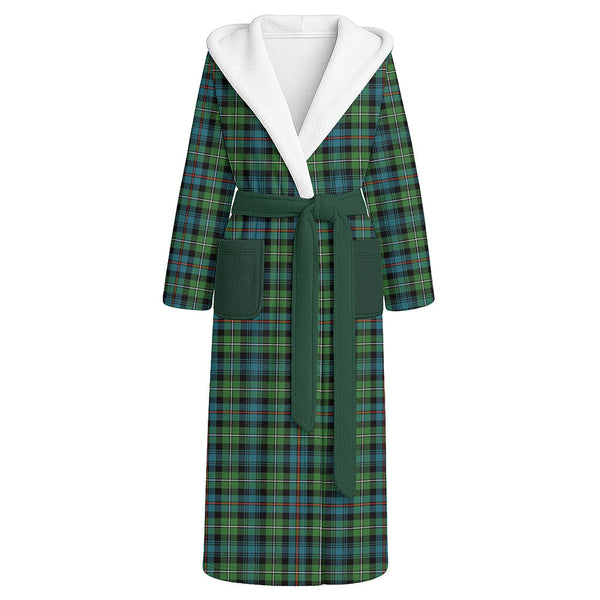 MacKenzie Ancient Clan Badge Tartan Flannel Hooded Bathrobe