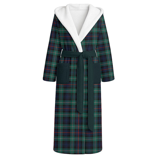 MacKenzie Modern Clan Badge Tartan Flannel Hooded Bathrobe