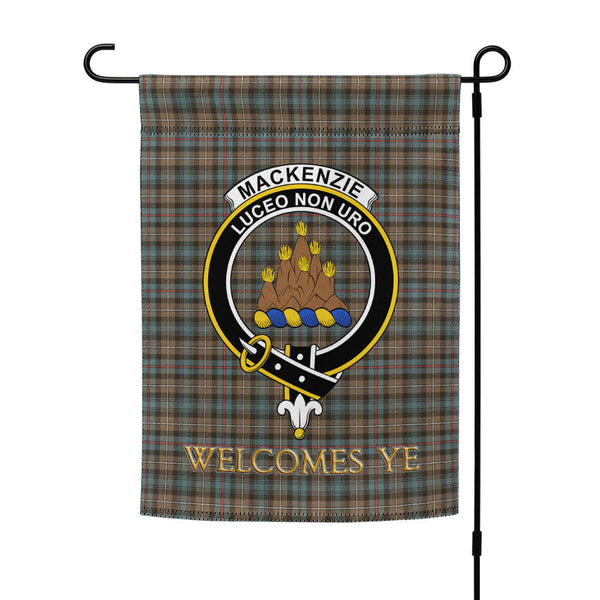 MacKenzie Weathered Clan Badge Tartan Garden Flag