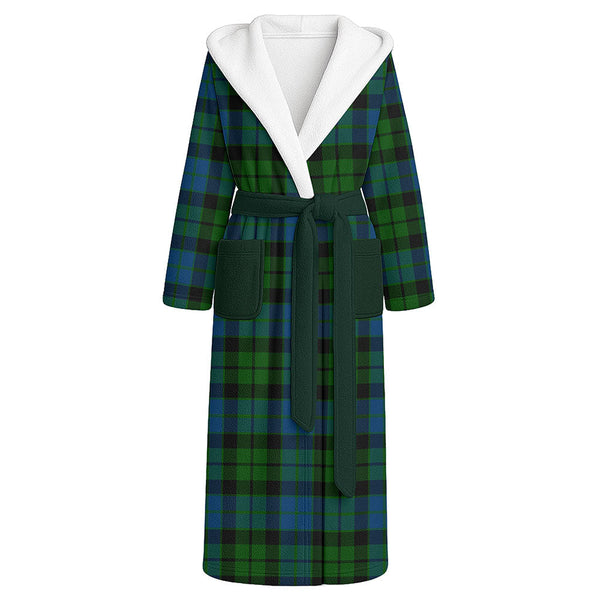MacKie Clan Badge Tartan Flannel Hooded Bathrobe