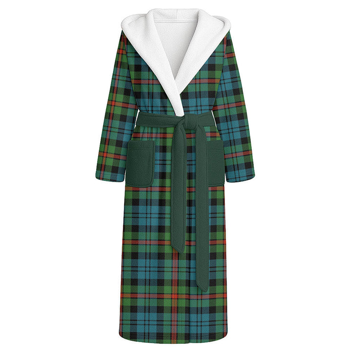 MacKinlay Ancient Clan Badge Tartan Flannel Hooded Bathrobe
