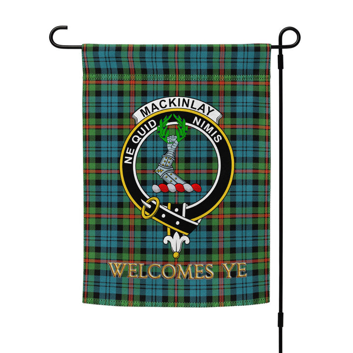 MacKinlay Ancient Clan Badge Tartan Garden Flag