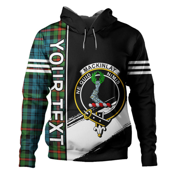MacKinlay Ancient Clan Badge Tartan Hoodie Quarter Style Personalized