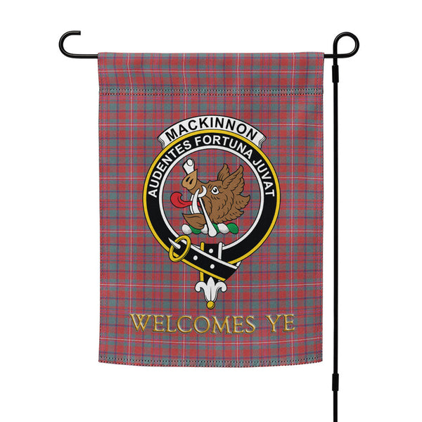 MacKinnon Weathered Clan Badge Tartan Garden Flag