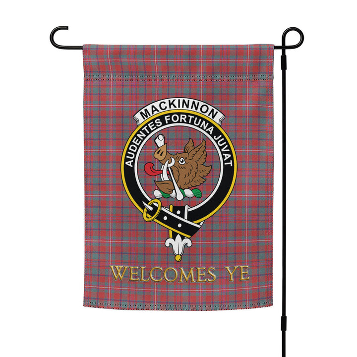 MacKinnon Weathered Clan Badge Tartan Garden Flag