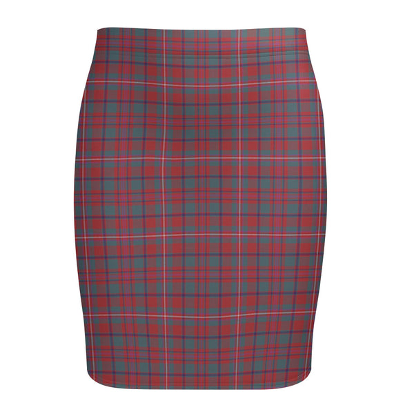 MacKinnon Weathered Tartan Fitted Skirt