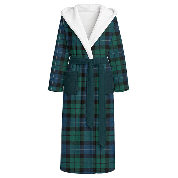 MacKirdy Modern Clan Badge Tartan Flannel Hooded Bathrobe