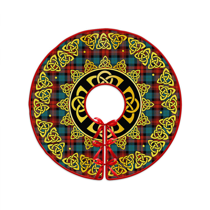 MacLachlan Ancient Clan Badge Tartan Christmas Tree Skirt Golden Celtic Heritage