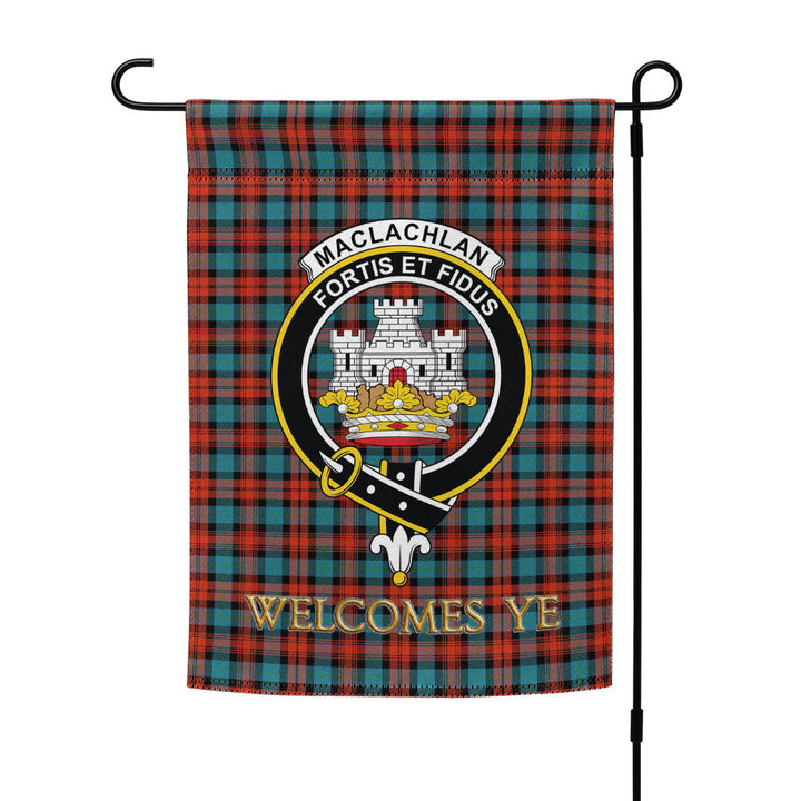 MacLachlan Ancient Clan Badge Tartan Garden Flag