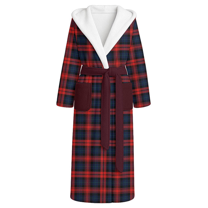 MacLachlan Modern Clan Badge Tartan Flannel Hooded Bathrobe