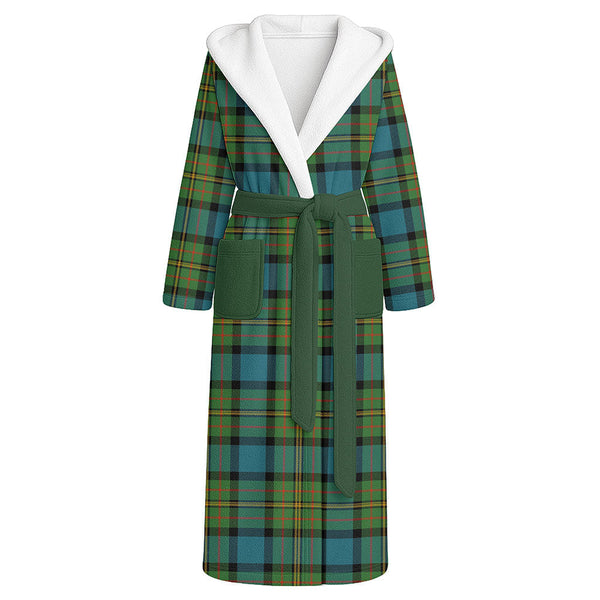 MacLaren Ancient Clan Badge Tartan Flannel Hooded Bathrobe