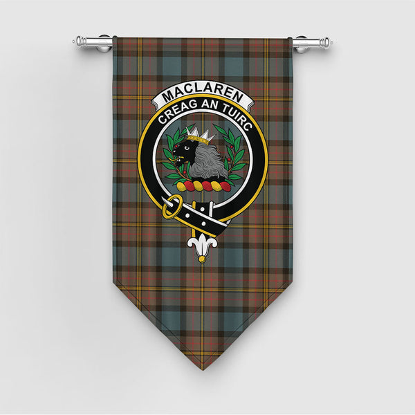 MacLaren Weathered Clan Badge Tartan Gonfalon