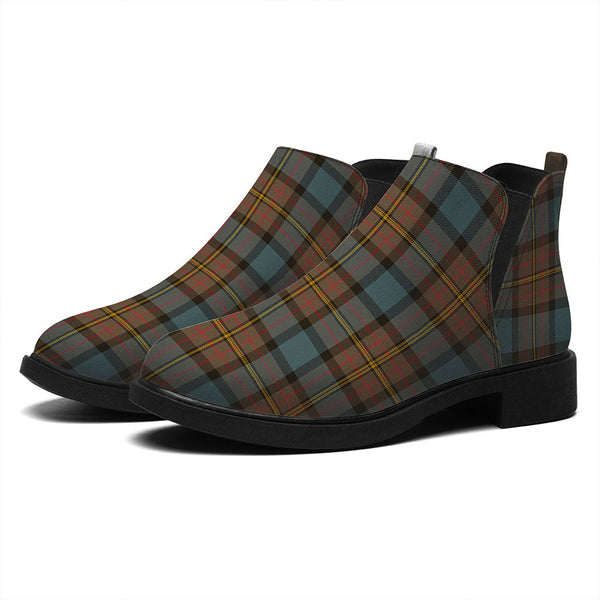 MacLaren Weathered Tartan Flat Ankle Boots