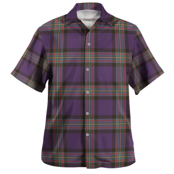 MacLaren of Broich Weathered Clan Badge Tartan Hawaiian Shirt