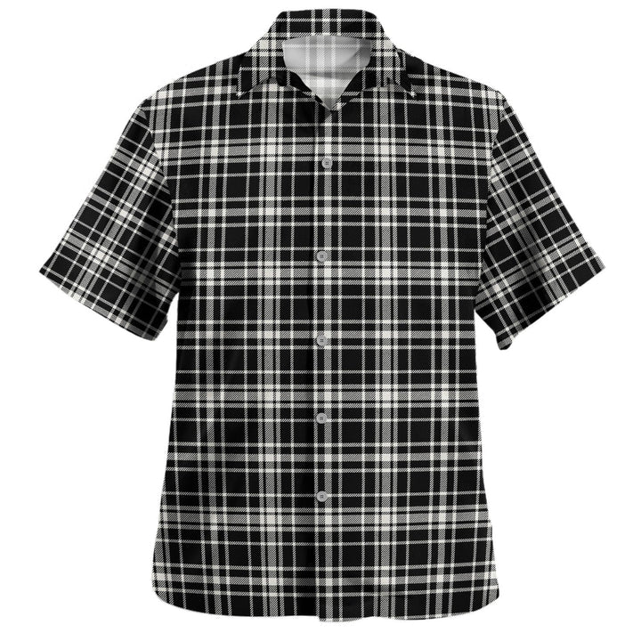 MacLean Black - White Ancient Tartan Hawaiian Shirt