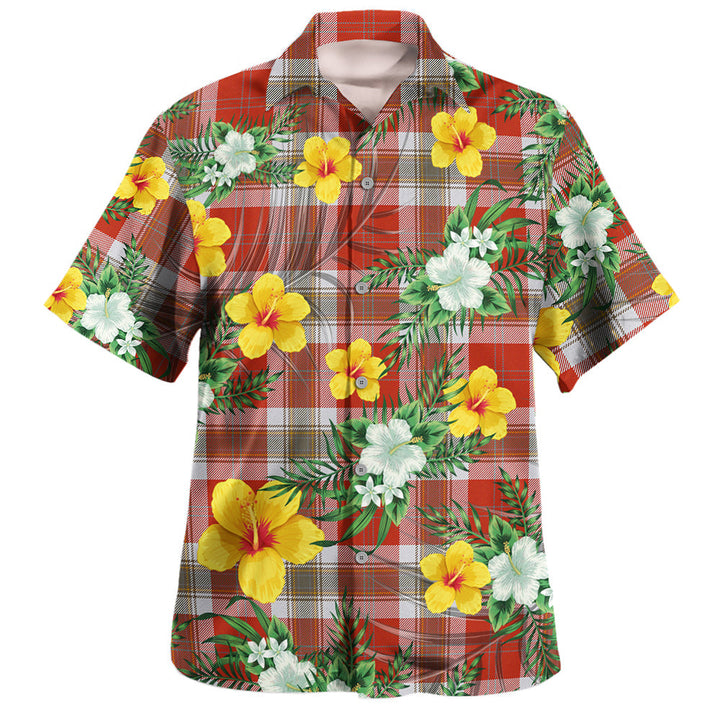 MacLean of Duart Dress Red Ancient Clan Badge Tartan Hawaiian Shirt Summer Vibes Style