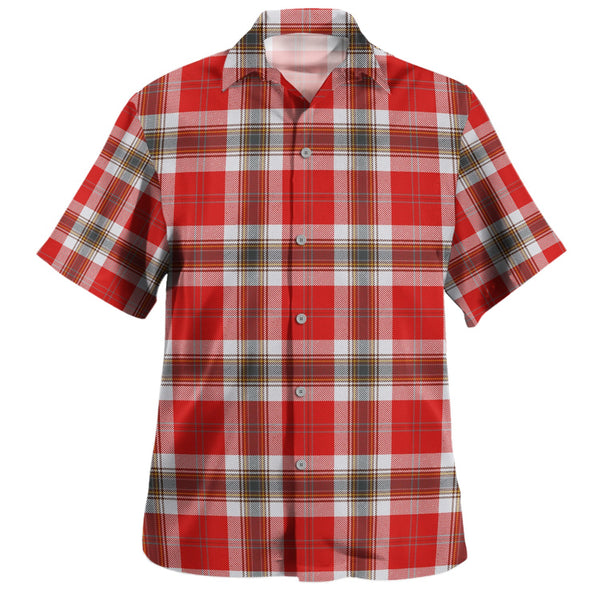 MacLean of Duart Dress Red Modern Clan Badge Tartan Hawaiian Shirt