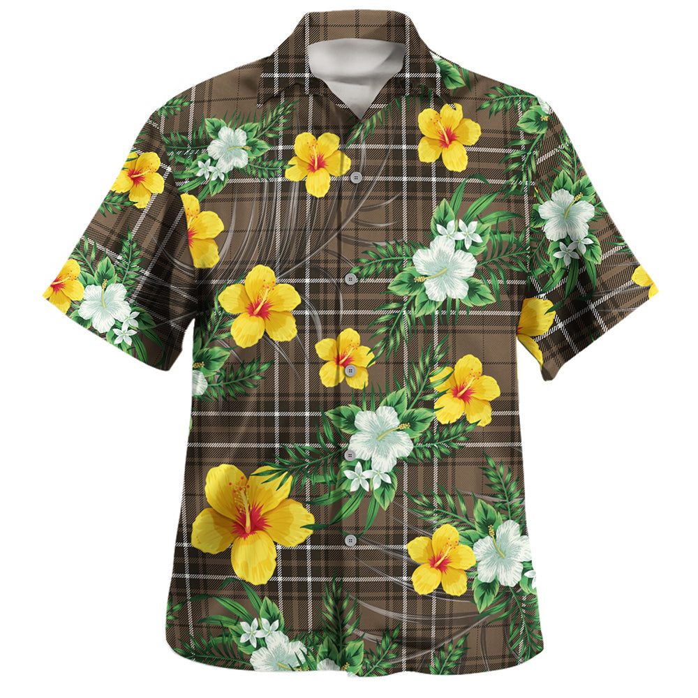 Cumming Buchan Hunting Tartan Vintage Leaves Hawaiian Shirt main image 0