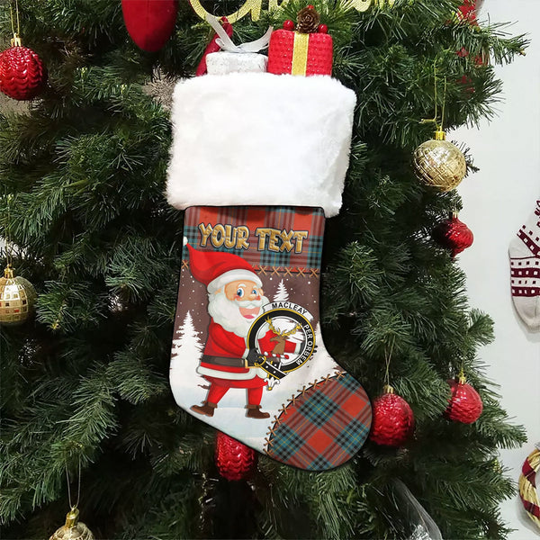 MacLeay Ancient Clan Badge Tartan Christmas Stocking Holiday Blessings Merry Christmas Joy