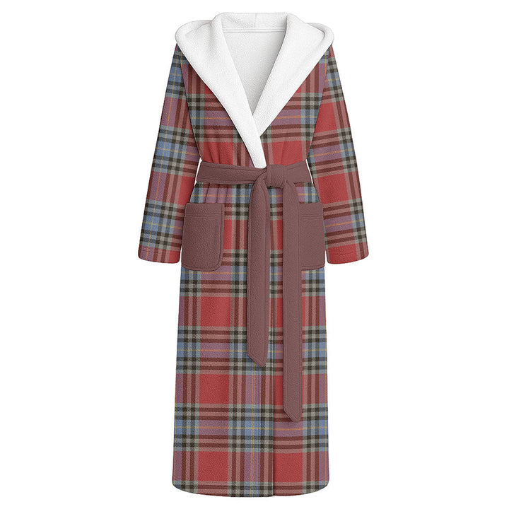 MacLeay Weathered Clan Badge Tartan Flannel Hooded Bathrobe