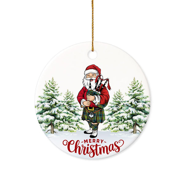 MacLeish Ancient Tartan Ceramic Ornament Santa