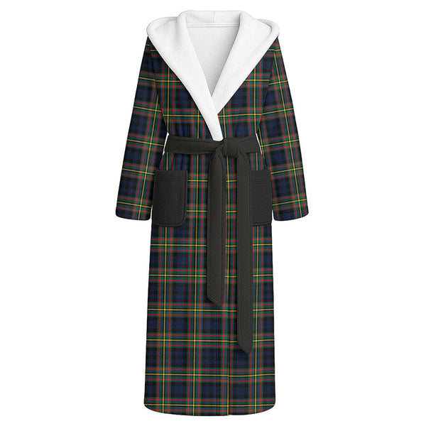 MacLellan Modern Clan Badge Tartan Flannel Hooded Bathrobe