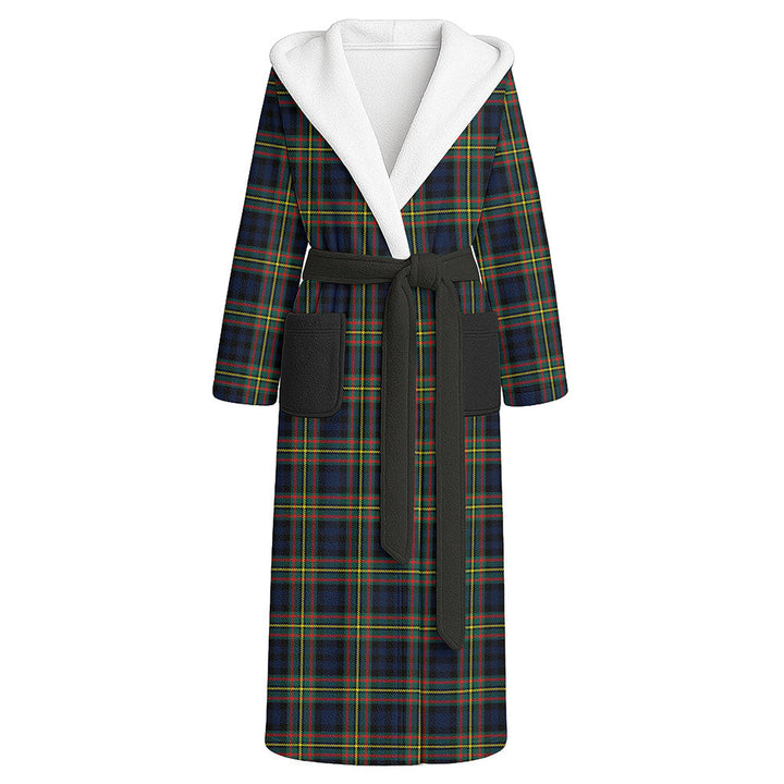 MacLellan Modern Clan Badge Tartan Flannel Hooded Bathrobe