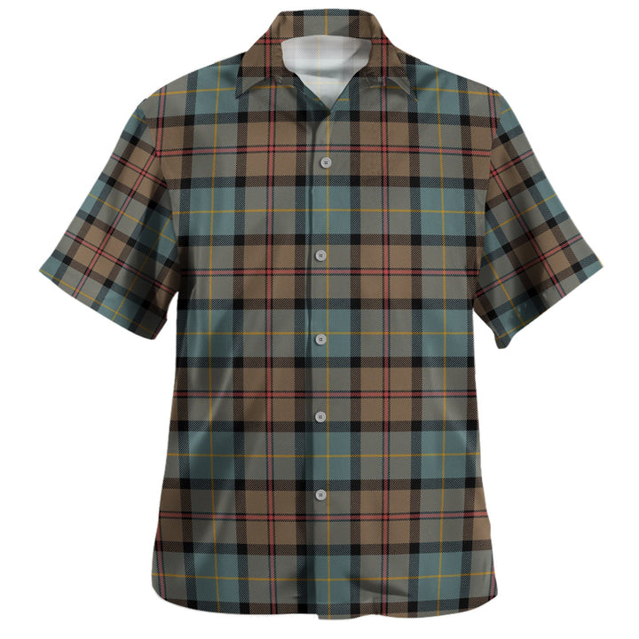 MacLeod of Assynt Weathered Clan Badge Tartan Hawaiian Shirt