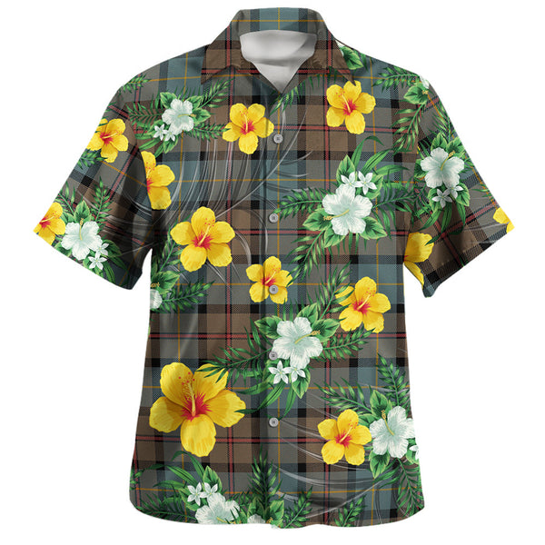 MacLeod of Assynt Weathered Clan Badge Tartan Hawaiian Shirt Summer Vibes Style