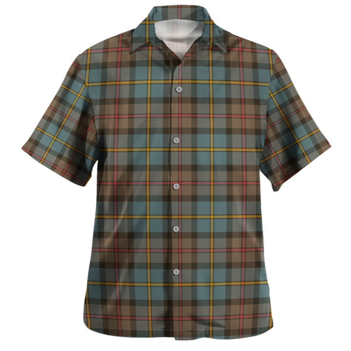 MacLeod of Harris (MacLeod Hunting) Weathered Clan Badge Tartan Hawaiian Shirt