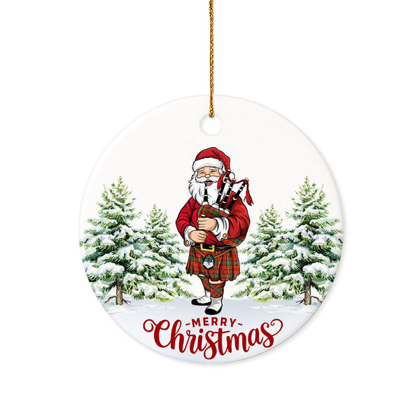 MacLintock Ancient Tartan Ceramic Ornament Santa