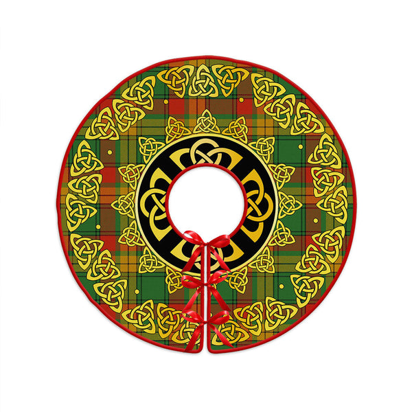 MacMillan Ancient Clan Badge Tartan Christmas Tree Skirt Golden Celtic Heritage