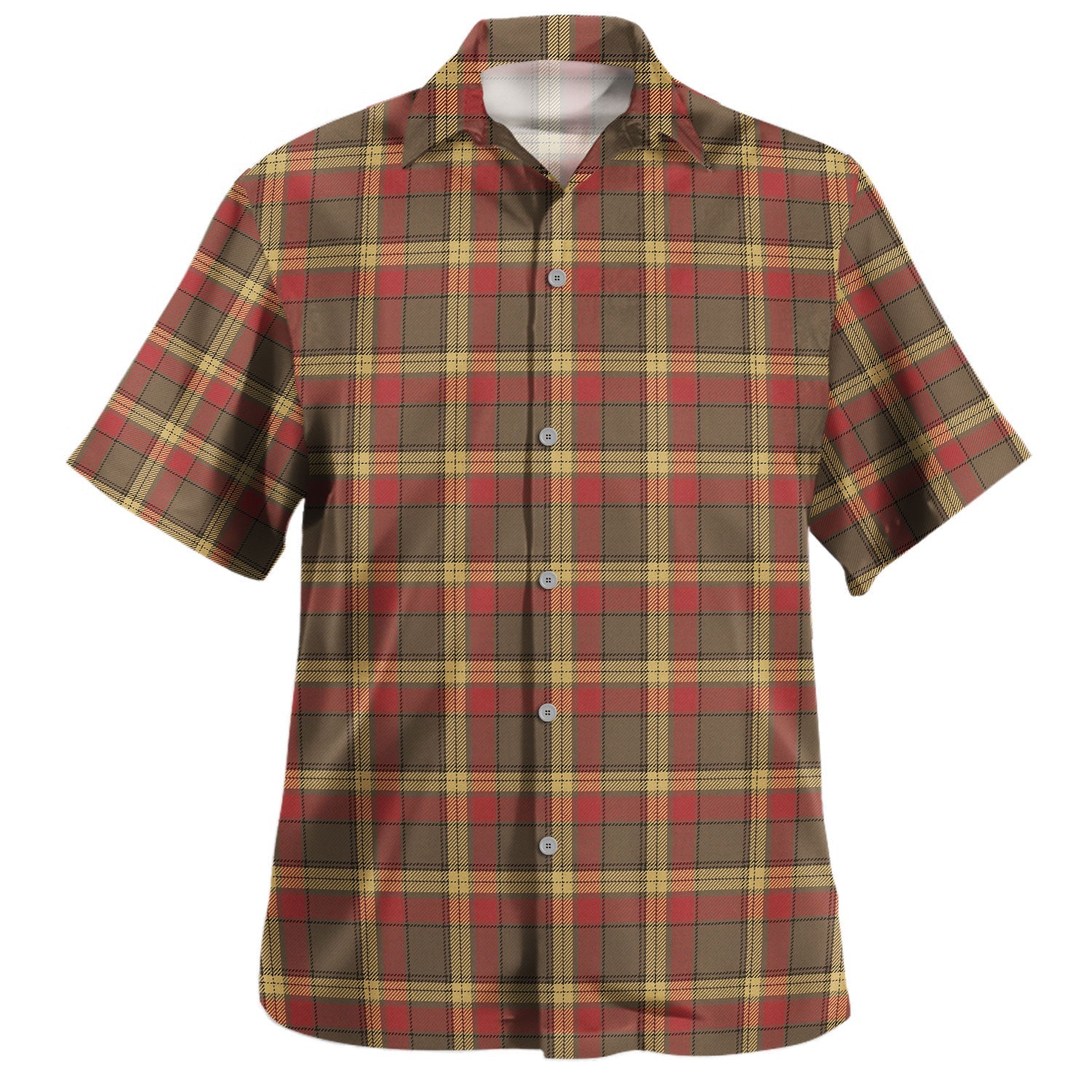 Bannerman Tartan Vintage Leaves Hawaiian Shirt