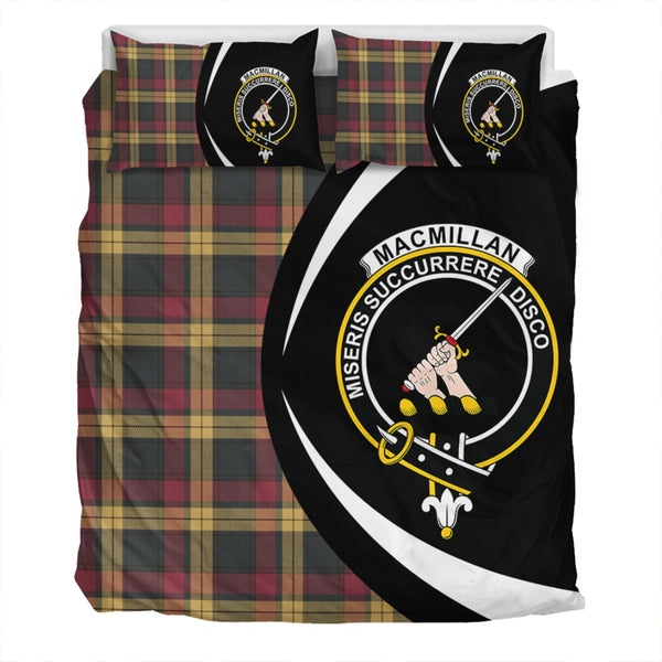 MacMillan Weathered Clan Badge Tartan Bedding Set Circle Style