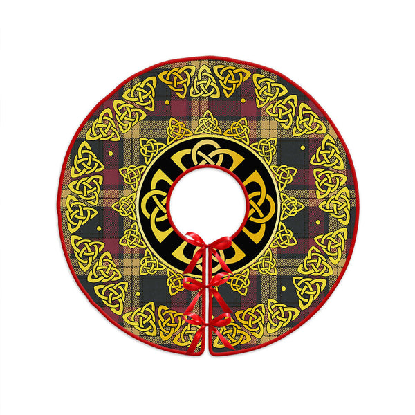 MacMillan Weathered Clan Badge Tartan Christmas Tree Skirt Golden Celtic Heritage