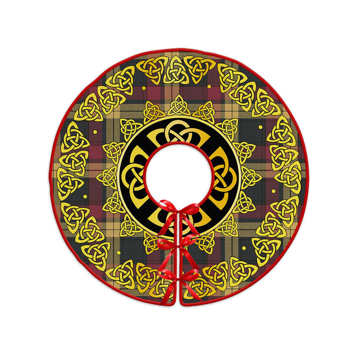 MacMillan Weathered Clan Badge Tartan Christmas Tree Skirt Golden Celtic Heritage
