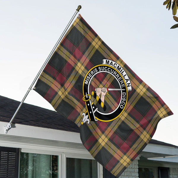 MacMillan Weathered Clan Badge Tartan House Flag