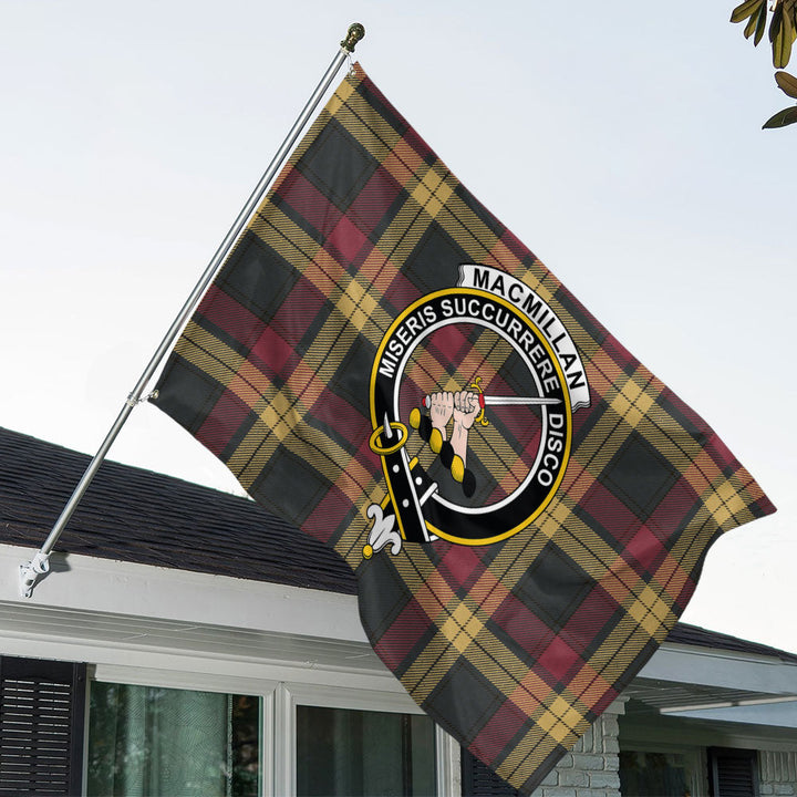 MacMillan Weathered Clan Badge Tartan House Flag
