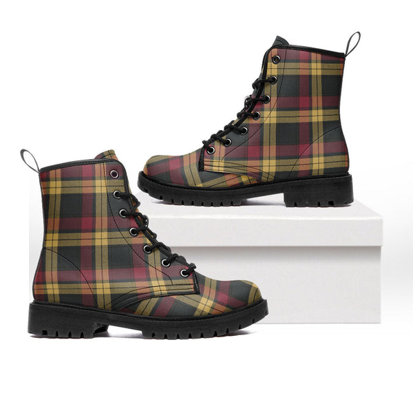 MacMillan Weathered Clan Badge Tartan Leather Boots